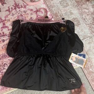 Juicy Couture Black Lace Trim Camisole